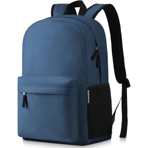 ZUBOND Unisex Backpack for School & Travel - Lightweight Laptop Backpack Fits 15.6 Inch Notebook, Water Bottle Pocket - Ideal for Teens, College Students, Adults - color: Blue, size: 15.6 Inch