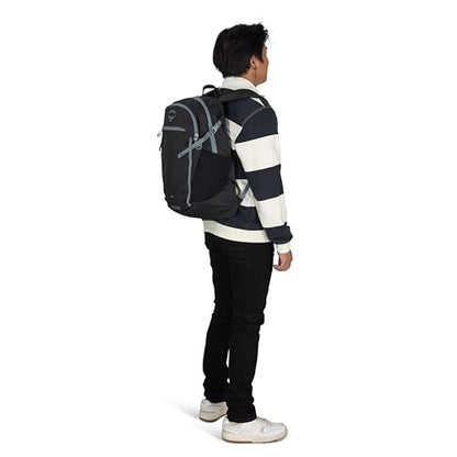 Osprey Axis Laptop Backpack – Sleek Everyday Pack with Laptop Sleeve, Water Bottle Pockets & Compression Straps - color: Black-shale Grey