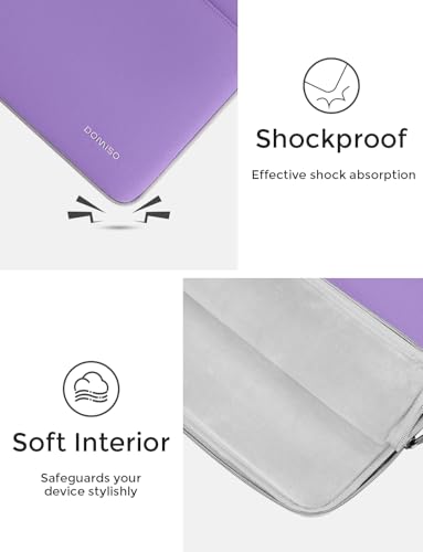 DOMISO 14 inch Laptop Case Sleeve Protective Cover Compatible with 15 inch MacBook Air M4 M3 M2,MacBook Pro,14-15 inch HP Dell ASUS Lenovo Chromebook,Waterproof Computer Cases Bag with Handle,Purple - color: Purple, size: 14" Laptop/15" for mac book