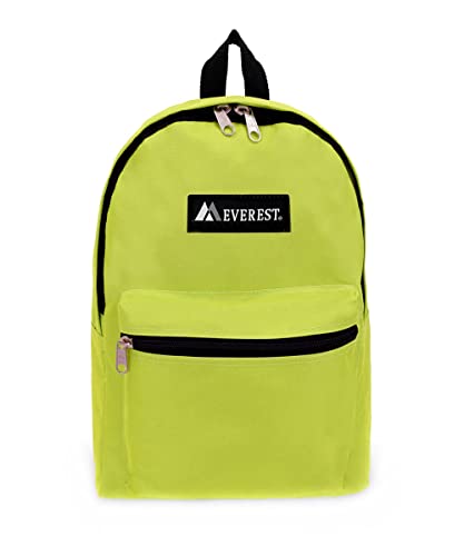 Everest Luggage Basic Backpack, Lime, Medium - color: Lime