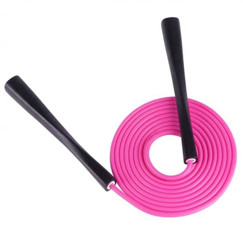 YUEDONG Cardio Jump Rope for Women & Men, 5mm PVC Fitness Rope for Weight Loss & Home Workouts - color: BLACK