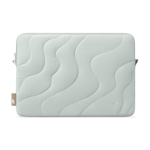 tomtoc 360 Protective Puffy Laptop Sleeve for 14-inch MacBook Pro M5 Pro/Max (2026) A3426 A3427, M4/M3 Pro/Max A3434 A3112 A3401 13.5/13.8-inch Surface Laptop 7(Copilot+ PC)/6/5/4/3, Quilted Design - color: Lakeshore, size: 14-inch for MacBook Pro