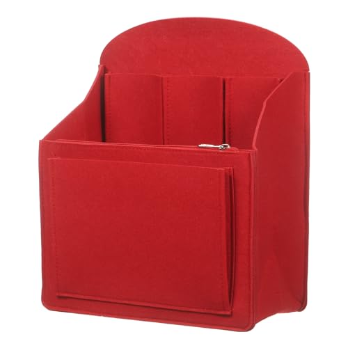 uxcell Purse Organizer Insert, Portable Felt Organizer Bags with Metal Zipper Multiple Compartments Purse Liner for Backpack Rucksack Handbag Shoulder Bag (10.6 x 5.7 x 13.6, Red) - color: Red, size: 10.6 x 5.7 x 13.6"