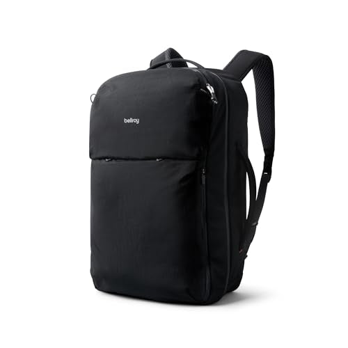 Bellroy Lite Travel Pack 38L (carry-on backpack, large travel backpack for international travelers, with laptop pocket, interior packing cells and tuck-away shoulder straps) - Black - color: Black
