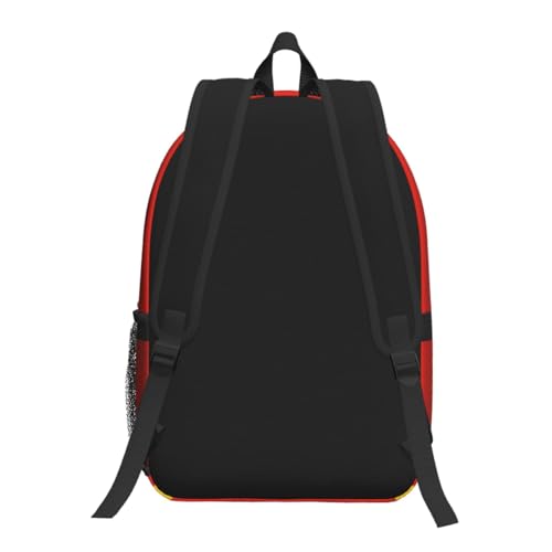 MZERSE Stylish Commuter Daypack German Flag National Banner, Laptop Backpack with Inner Pocket, Lightweight Travel Bag for Work, Trips and Gym - color: Pattern (1109)