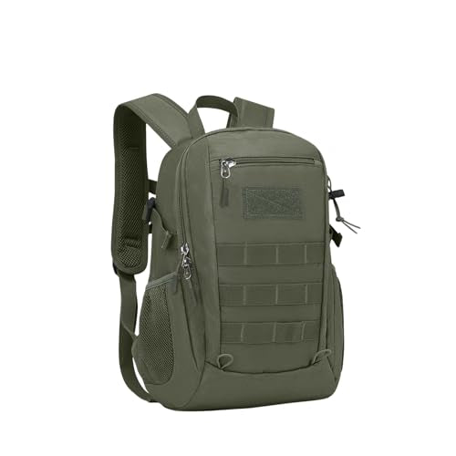 ArcEnCiel 10L/20L Mini X-Small Tactical Backpack MOLLE Daypack Gear Pack Camping Bag with Patch - color: Grey&green, size: 10L