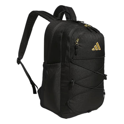 adidas Amplifier Backpack for Laptop, School and Gym, 28L, Black/Gold Metallic/Bungie, OSFA - color: Black/Gold Metallic/Bungie