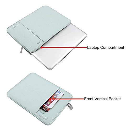 MOSISO Laptop Case 12.3 inch, 11.6-12.3 inch Laptop Sleeve Compatible with MacBook Air 11.6, Acer HP Dell Lenovo Samsung, Surface Pro, Polyester Vertical Computer Sleeve Bag with Pocket, Mint Green - color: Mint Green, size: 12.3 inch