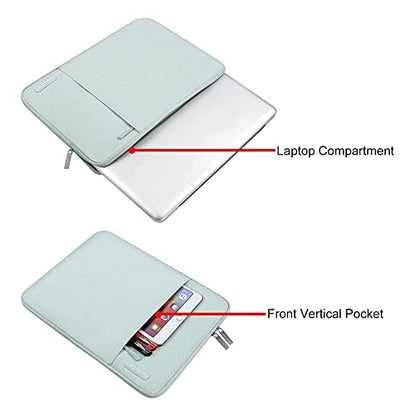 MOSISO Laptop Case 12.3 inch, 11.6-12.3 inch Laptop Sleeve Compatible with MacBook Air 11.6, Acer HP Dell Lenovo Samsung, Surface Pro, Polyester Vertical Computer Sleeve Bag with Pocket, Mint Green - color: Mint Green, size: 12.3 inch