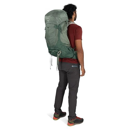 Osprey Stratos 44L Men's Hiking Backpack - Lightweight Backpacking Pack with Waterproof Raincover - Camping Bag, Pine Leaf - color: Pine Leaf, style: 44l