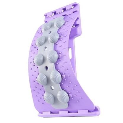 Back Cracker 4-Level Adjustable Back Stretch with Acupressure Massage Correction Spine Decompression Lumbar Support for Scoliosis Pain Relief Stretcher, Cracking Device, Lumbar Support