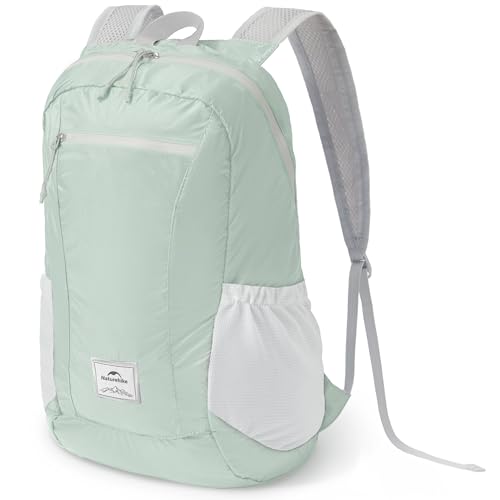 Naturehike 18L Lightweight Hiking Daypack, Waterproof Camping Packable Backpack Ultralight for Travel, Airplane, Adults - color: Mint Green
