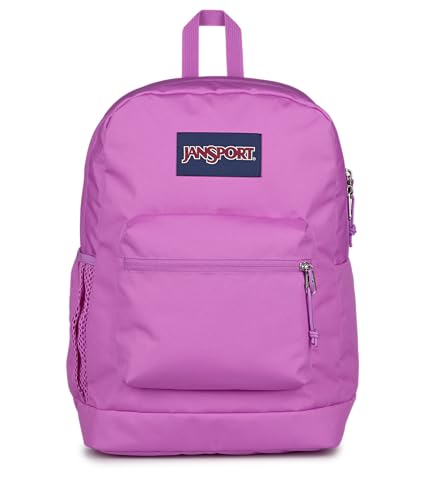 JanSport Cross Town Plus Backpack - Large Main Compartment, Side Water Bottle Pocket, 15-Inch Padded Laptop Sleeve - Digital Fuchsia - color: Digital Fuchsia
