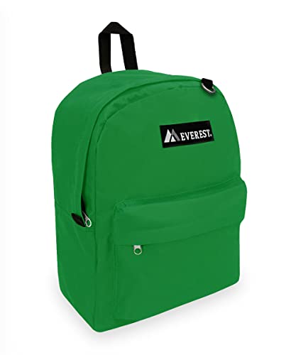 Everest Classic Backpack, Emerald Green, One Size - color: Emerald Green, size: One Size