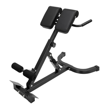 Roman Chair Hyperextension Bench, Adjustable Ab with 8 Position Ab Pad & 5 Tilt Angles, Foldable Flat Decline Sit Up Bench for for Home Gym & Core Strength Training