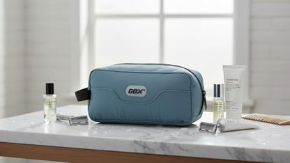 GOX Travel Toiletry Bag Dopp Kit Case for Men Multifunction Packing Organizer Pouch (Haze Blue) - color: Haze Blue