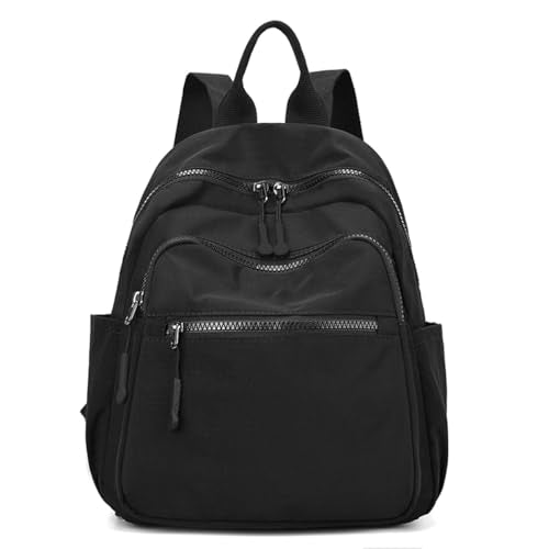 Tanweibago Mini Nylon Women Backpacks,11L Small Ladies backpacks Casual Lightweight Women Shopping Travel Daypack (Y2-Black) - color: Y2-black
