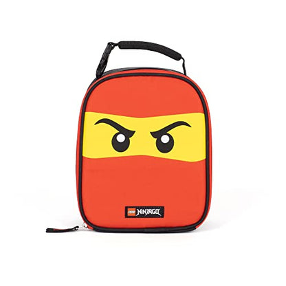 LEGO NINJAGO Lunch Box, Insulated Soft Reusable Lunch Bag Meal Container for Boys and Girls, Perfect for School, or Travel, Meal Tote to Keep Food and Drinks Cold, Future Red - color: Future Red