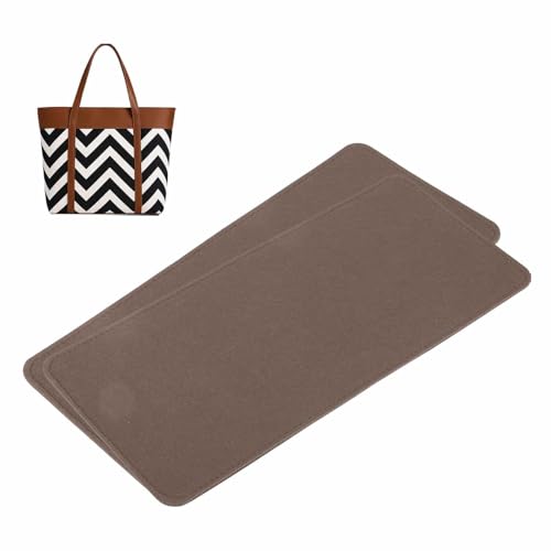 MECCANIXITY 2pcs Felt Base Shaper, 14.8 x 6.7 Inch Purse Base Shaper Tote Bottom Insert Purse Pads for the Bottom of Handbags Tote Bags Backpack Handbags Organizers, Brown - color: Brown, size: 14.8 x 6.7 Inch
