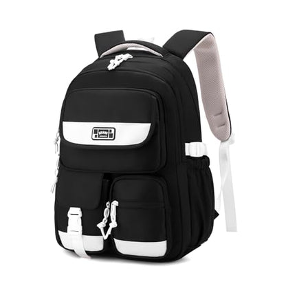 Cute Girls Backpack,Kids School Backpack for Girls Boys,Elementary Middle School Bags Lightweight Bookbag for Teens - color: Black