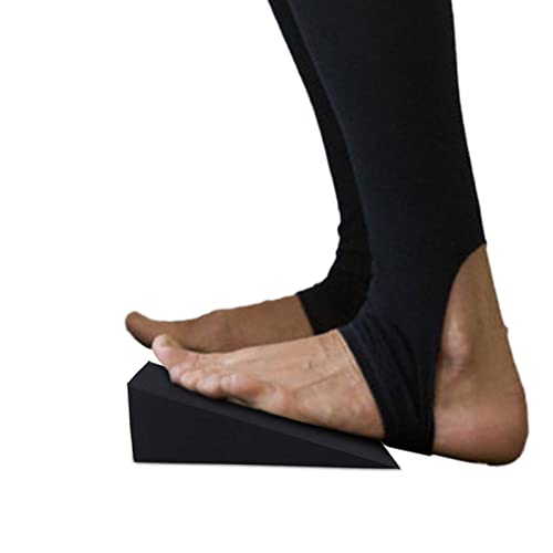 Chenfly Slant Board, Stretcher Wedge for Calf and Ankle Stretch, Non Slip Stretch Board Home Office, Additional Side Handle Portability, Black 15 X 6 X 5 Cm (1 Pair)