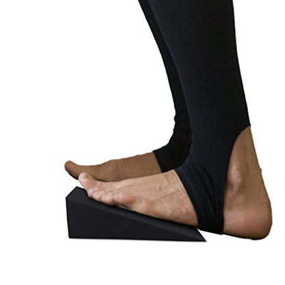 Chenfly Slant Board, Stretcher Wedge for Calf and Ankle Stretch, Non Slip Stretch Board Home Office, Additional Side Handle Portability, Black 15 X 6 X 5 Cm (1 Pair)