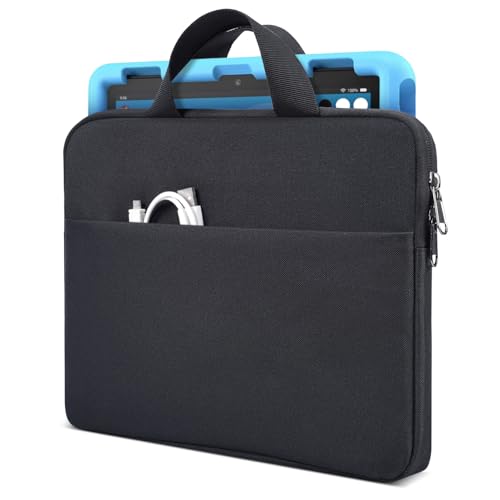 7-8 Inch Tablet Sleeve Carrying Case for Fire 7 Kids, Fire HD 8 Kids/Kids Pro, Fire HD 8 Tablet /8 Plus Tablet 2024-2022, All Versions of Fire 8/7 Kids Edition, iPad Mini 7/6/5/4 Tablet Bag, Black - size: 7-8 Inch