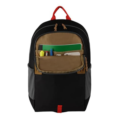 Eddie Bauer University Backpack 22L | Everyday Carry | Work | Travel | Commuter | Padded Laptop Sleeve | Stretch Bottle Pockets | Lightweight | Durable - Black - color: University - Black, size: 22L