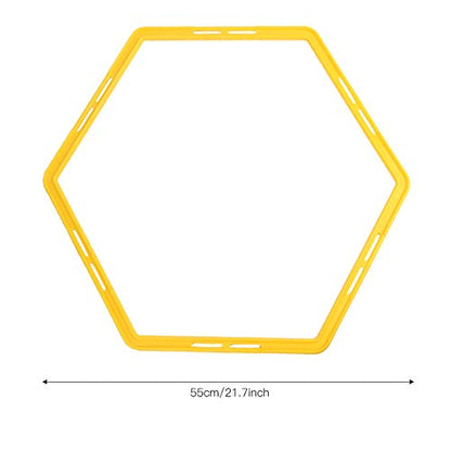 CHICIRIS 6Pcs Agile, Polygon Physical Training Equipment with Link Buckle for Easy Carry, Bright Color for Football Basketball Baseball Tennis Sports
