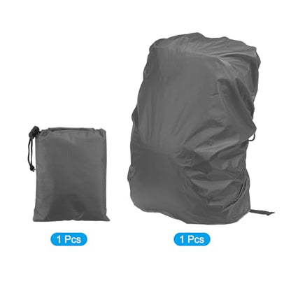 PATIKIL Waterproof Backpack Rain Cover with Anti-Slip Cross Buckle Straps & Drawstring Bag for Hiking Camping Traveling - color: Gray, size: Large