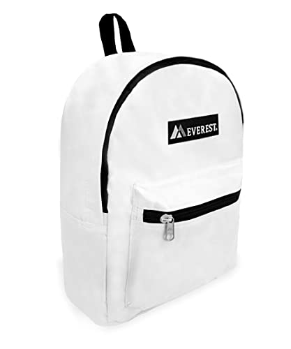 Everest Luggage Basic Backpack, White, Medium - color: White