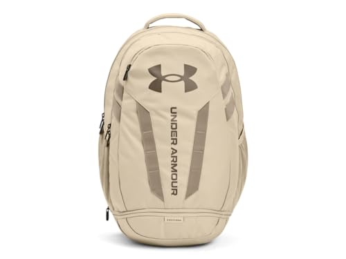 Under Armour Unisex Hustle 5.0 Backpack - color: (045) Downpour Gray / / Metallic Gold