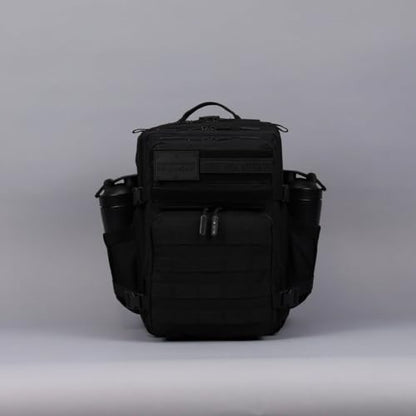 WOLFpak 25L Tactical Gym Backpack (Nightshade Edition) Durable 1000D Waterproof Oxford Material with MOLLE Webbing, Laptop Pocket & Dual Cup Holders - color: Nightshade Edition