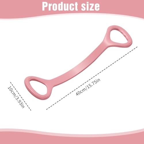 2-Pack Figure 8 Resistance Band, Silicone Resistance Bands with Handles, 20 LB for Yoga & Arm Workouts - color: Gray*Purple