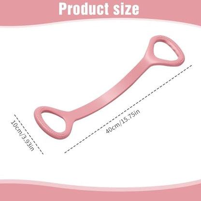 2-Pack Figure 8 Resistance Band, Silicone Resistance Bands with Handles, 20 LB for Yoga & Arm Workouts - color: Gray*Purple