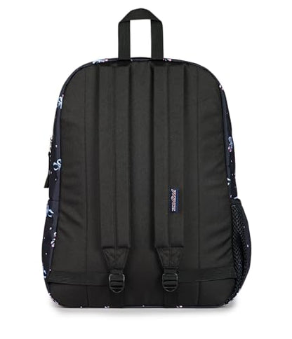 JanSport Cross Town Backpack - Simple Bag for Everyone with 1 Main Compartment, Front Utility Pocket - Premium Class Accessories - Pastel Petals - color: Pastel Petals Black/Blue/Pink/Green