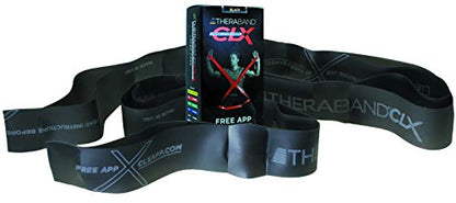 THERABAND CLX Resistance Band with Loops, 5-Foot Band - color: Level 4 / Extra Heavy - Blue
