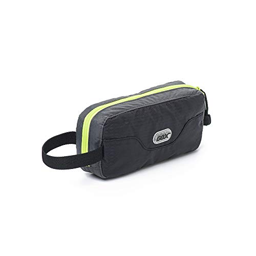 GOX Travel Small Toiletry Bag for Men Nylon Dopp Kit Medicine Bag Travel Organizer Pouch Shave Kits for Teens Toiletry Essentials Bathroom Compact (Black, 7.9 * 3.7 * 2 Inches) - color: Black, size: 7.9*3.7*2 Inches