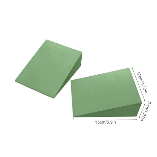 Wedge Block - EVA | Incline Board | Balance Board Foam Stretching Wedge Slant Calf Stretch Foot Support Exercise Tool for Physical Yoga Fitness Training Rehabilitation and Daily Use - color: Green 15x12x5cm ( pair)
