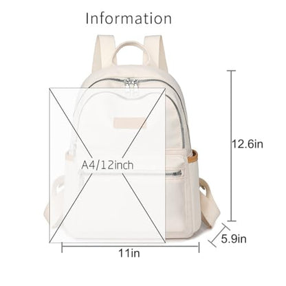 Backpack with Casual Aesthetic Daypack Simple Laptop Bag Waterproof Travel Rucksack for Women(Pink) - color: Pink