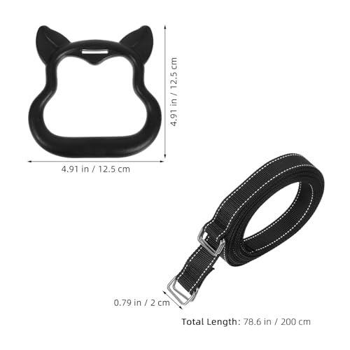 ibasenice Gymnastics Pull up Rings Set with Adjustable Straps, Black Plastic Fitness Workout Rings for Indoor and Outdoor Strength Training and Muscle Development