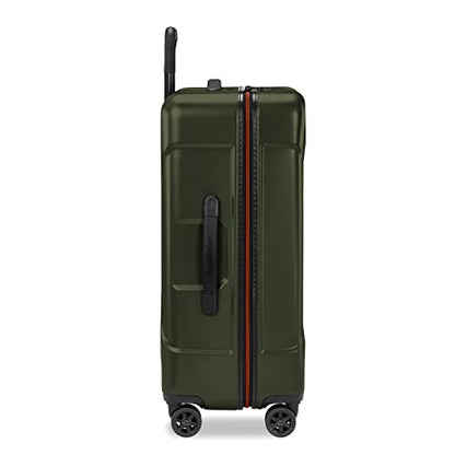 Briggs & Riley 27 Inch Medium Checked Luggage - Hardshell Heavy Duty Travel Suitcase Spinner with TSA Lock - Integrated Garment Compartment System - Torq Collection - Hunter Green - color: Hunter, size: 27"