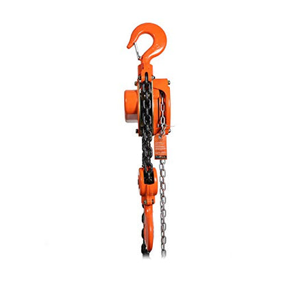 Prowinch 11,000 lbs. (5 Ton) 30 ft Manual Chain Hoist with G80 Black Tempered Chain for Heavy-Duty Lifting Applications and Enhanced Durability - size: 5 TON 30 FT