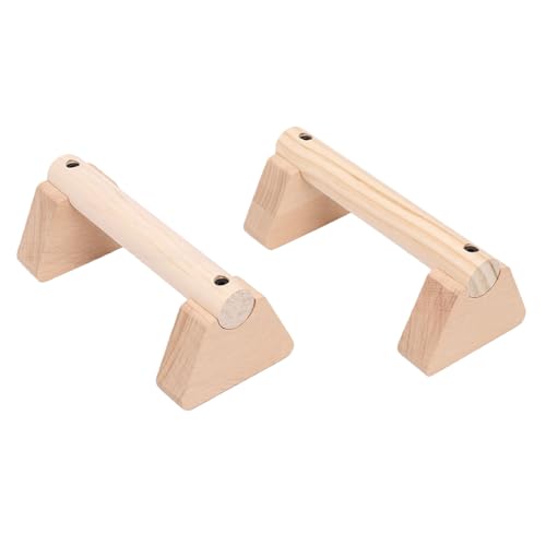 2Pcs Beech Wood Push Up Bars, Versatile Design for Inverted Push Ups Parallel Bar Support Balance Beam, with Anti Slip Hand Rubbers, for Home Workout Training - size: 20cm