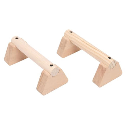2Pcs Beech Wood Push Up Bars, Versatile Design for Inverted Push Ups Parallel Bar Support Balance Beam, with Anti Slip Hand Rubbers, for Home Workout Training - size: 20cm