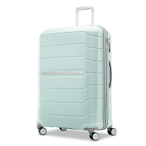 Samsonite Freeform Hardside Expandable with Double Spinner Wheels, Mint Green, Checked-Large 28-Inch - color: Mint Green, size: Checked-Large Spinner