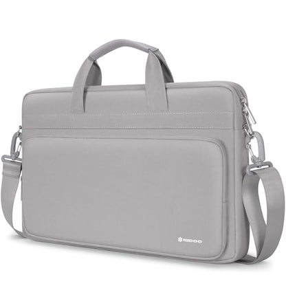 NIDOO 13 Inch Laptop Briefcase Shoulder Bag Sleeve for 14" MacBook Pro M4 M3 / 13.6" Macbook Air / 13.5" Surface Laptop 6 7/14" IdeaPad Flex 5 / ThinkPad E14 T14 / HP Pavilion x360 / Latitude 7440 - color: Grey, size: 13 - 14 inch