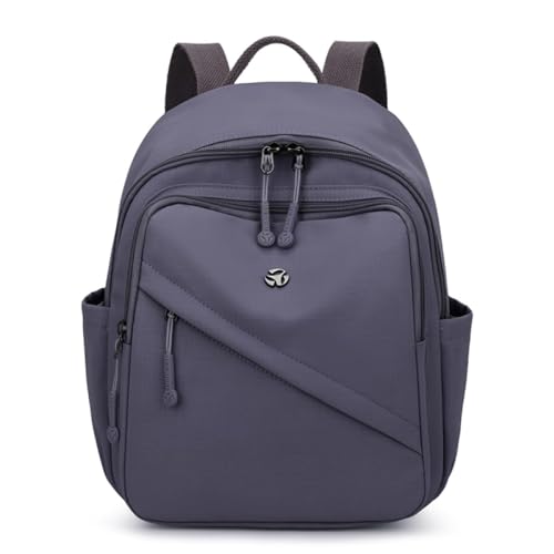 YANAER Mini Backpack Purse for Women Small Nylon Cute Light Weight Fashion Daypack for Work Travel Daily Backpack (Gerypurple) - color: Gerypurple