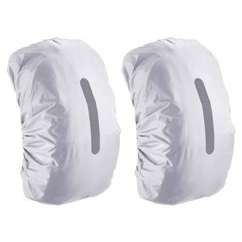 M METERXITY 2 Pack Backpack Rain Cover Lightweight Cover 40-50L Silver Tone