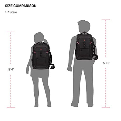 SwissGear 3766 Extra Large 48L Travel Backpack with USB Charging Port, Built-in RFID, Fits 16 Inch Laptop - color: Black, size: 48L